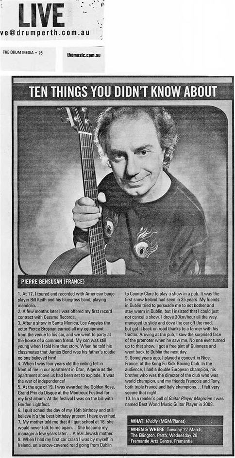 Ten things you didn't know about Pierre Bensusan