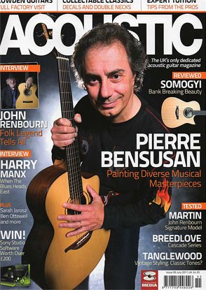 Pierre Bensusan on the cover of Acoustic magazine